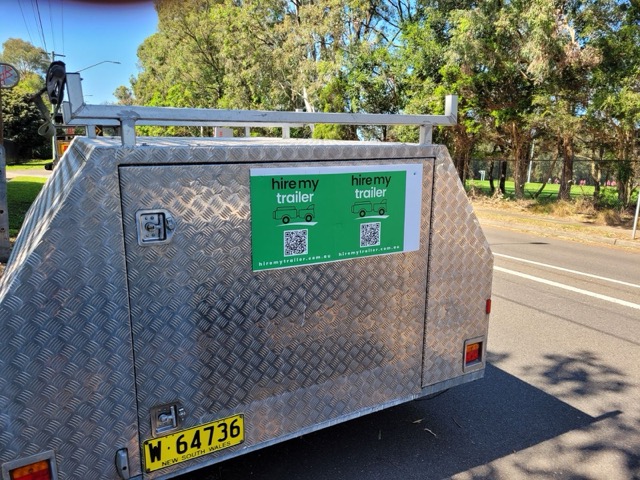 Medium Enclosed trailer for hire in Earlwood which is fully sealed.